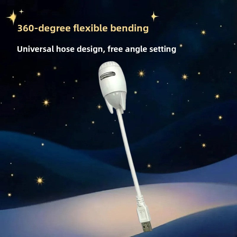 Proyector de cielo estrellado y luz nocturna | Lámpara ambiental de galaxia USB