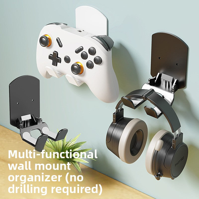 Soporte plegable para auriculares bajo el escritorio | Colgador de auriculares con abrazadera