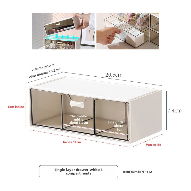 Organizador modular de cajones de escritorio | Caja organizadora de escritorio apilable