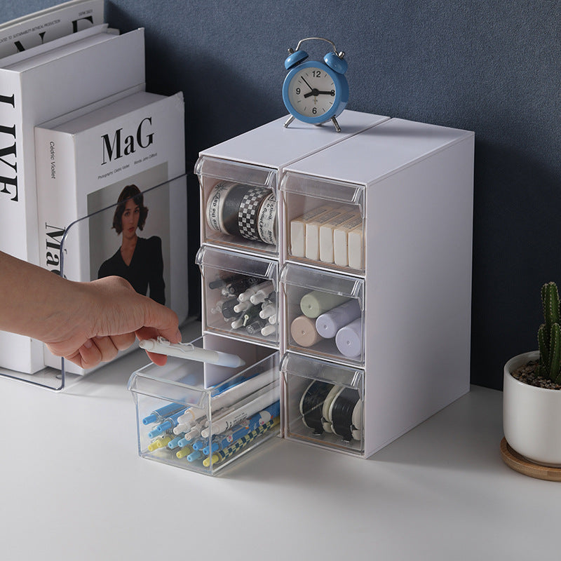 Organizador modular de cajones de escritorio | Caja organizadora de escritorio apilable