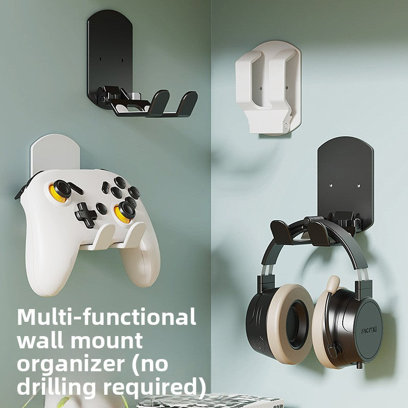 Soporte plegable para auriculares bajo el escritorio | Colgador de auriculares con abrazadera