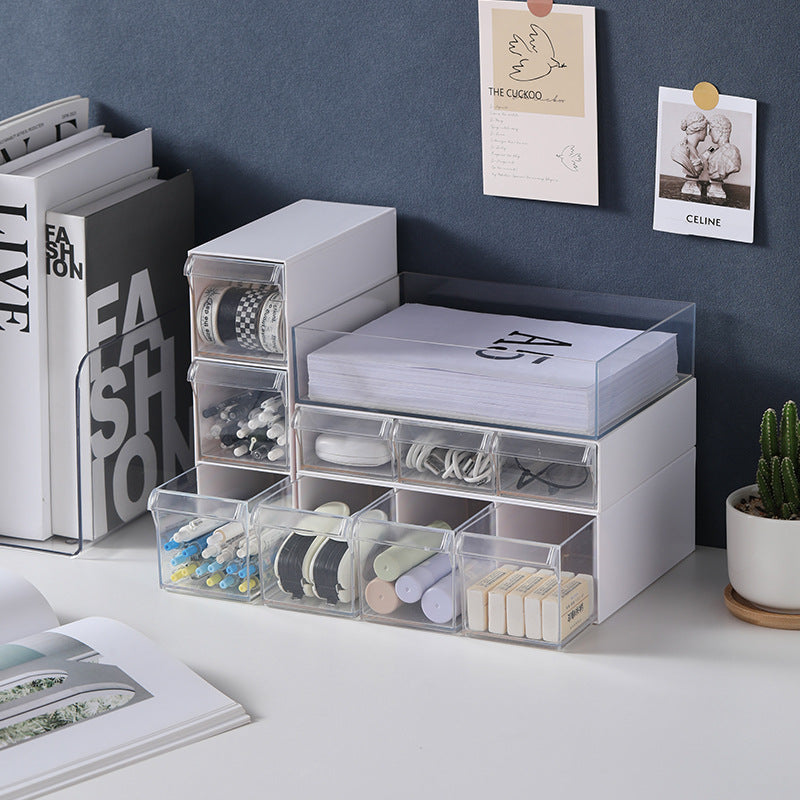 Organizador modular de cajones de escritorio | Caja organizadora de escritorio apilable