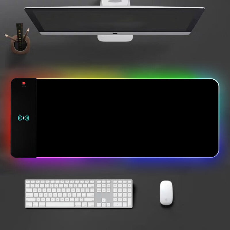 Alfombrilla de ratón XL RGB para juegos | Alfombrilla de escritorio LED grande para teclado y ratón