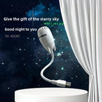 Proyector de cielo estrellado y luz nocturna | Lámpara ambiental de galaxia USB