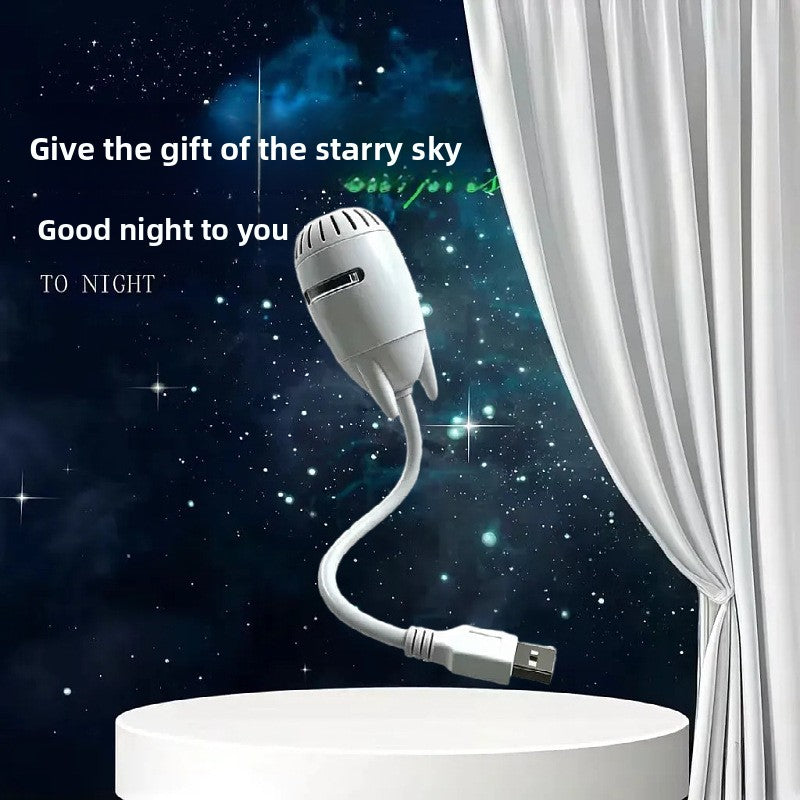 Proyector de cielo estrellado y luz nocturna | Lámpara ambiental de galaxia USB