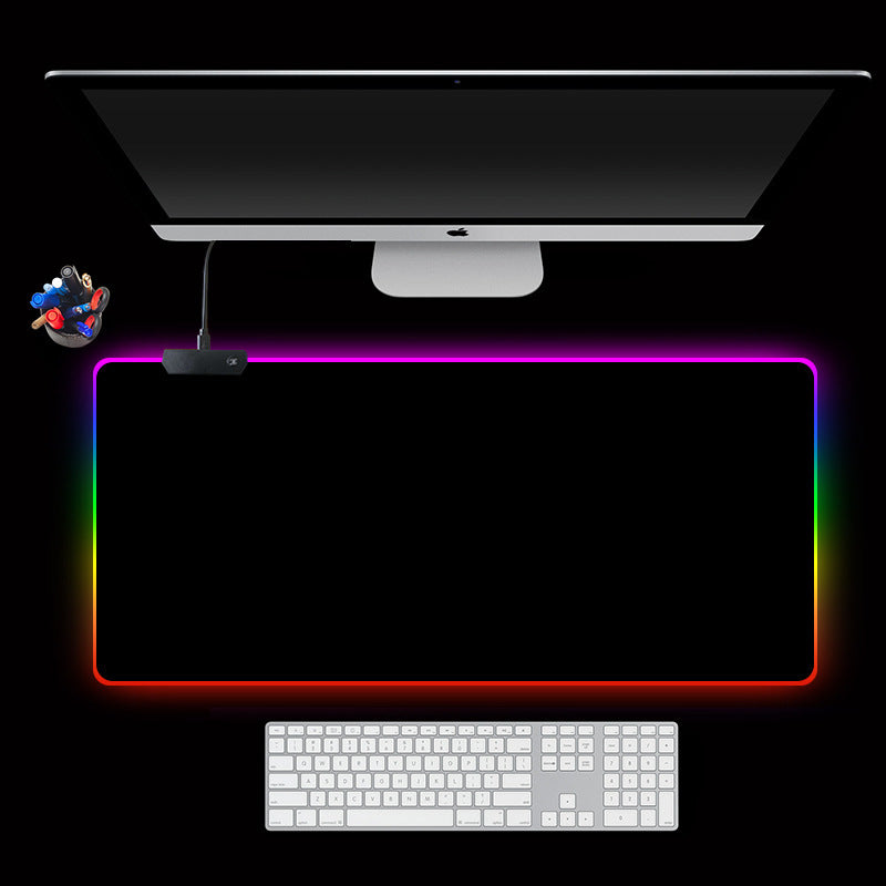 Alfombrilla de ratón XL RGB para juegos | Alfombrilla de escritorio LED grande para teclado y ratón