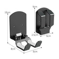 Soporte plegable para auriculares bajo el escritorio | Colgador de auriculares con abrazadera