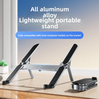 Soporte de aluminio para portátil | Soporte ajustable y plegable para notebook