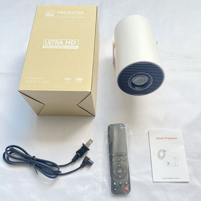 Mini proyector inteligente HY300 Pro WiFi Bluetooth Android TV Compatible con 4K Cine en casa portátil