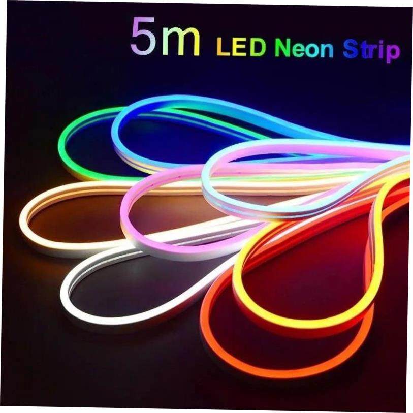 Tira de luces LED de neón de silicona flexible de 5M | 600 LED RGB para iluminación ambiental