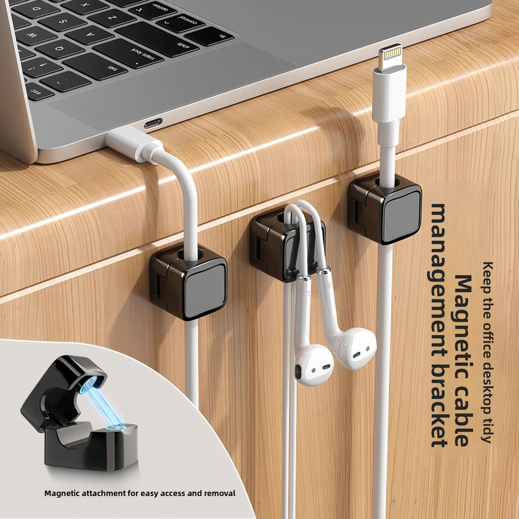 Organizador de Cables Magnético | Clips para la Gestión de Cables de Escritorio