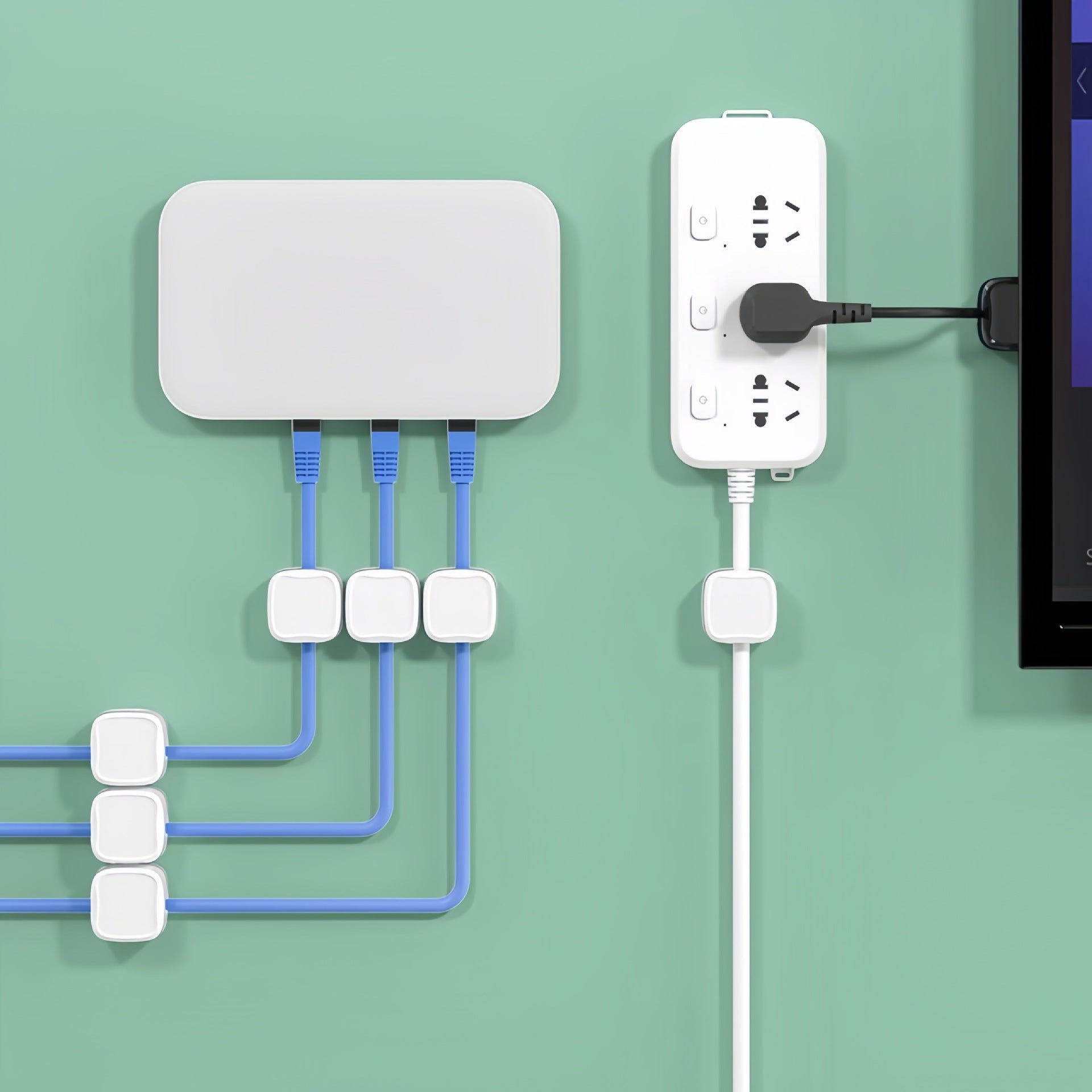 Organizador de Cables Magnético | Clips para la Gestión de Cables de Escritorio