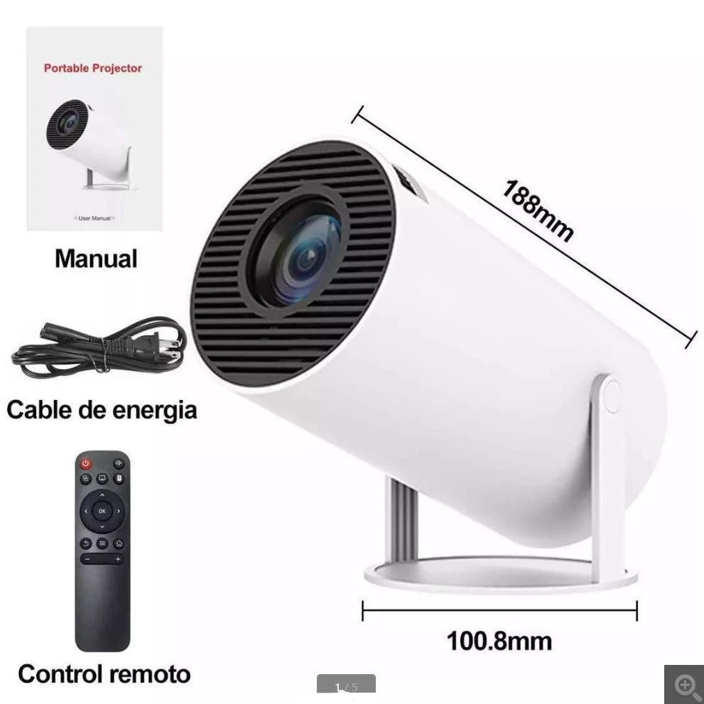 Mini proyector inteligente HY300 Pro WiFi Bluetooth Android TV Compatible con 4K Cine en casa portátil