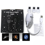 Proyector de cielo estrellado y luz nocturna | Lámpara ambiental de galaxia USB